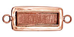 Copper Lipped Narrow Rectangle Bezel Link 12x36mm