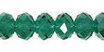 Emerald Crystal Faceted Rondelle 14mm