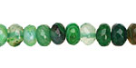 Green Agate Faceted Rondelle 8-9mm