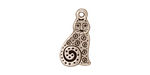 TierraCast Antique Silver (plated) Spiral Cat Charm 10x19mm