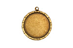Stampt Antique Brass Bamboo Round Setting 18mm