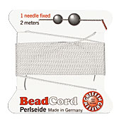 White Griffin Silk Beading Cord Size 6, 2 meters