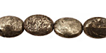 Golden Pyrite (silver tone) Flat Oval 14x10mm