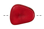 Tagua Nut Red Banana Chip 22-29x16-22mm