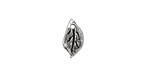 Rustic Charms Sterling Silver Tiny Leaf Charm 7x13mm
