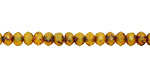 Czech Glass Banana Picasso Fire Polished Rondelle 4x5mm