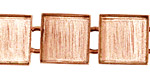 Copper Square Bezel Link Bracelet 17mm