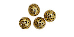 Stampt Antique Gold (plated) Filigree Ball 8mm