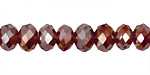 Raspberry Mocha AB Crystal Faceted Rondelle 10mm