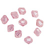 Pink Peony Faceted Bicone 6mm