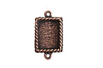 Nunn Design Antique Copper (plated) Mini Ornate Rectangle Bezel Link 24x14mm