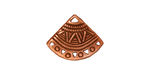 TierraCast Antique Copper (plated) Ethnic Fan Link 15x19mm