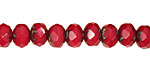 Czech Glass Poison Apple Fire Polished Rondelle 6x9mm