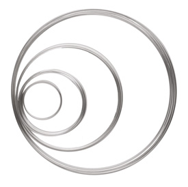 Memory Wire Silver (plated) Assortment (4 sizes) .5 oz.