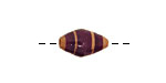 African Paper (eggplant, tan) Rice 15x8-9mm