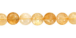 Citrine Puff Coin 8mm