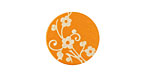 Lillypilly Orange Floral Vine Anodized Aluminum Disc 19mm, 24 gauge