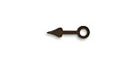 Vintaj Natural Brass Short Clock Hand Fastenable 5x15mm