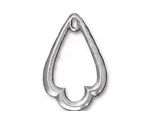 TierraCast Rhodium (plated) Trefoil Pendant 21x32mm