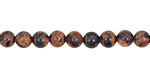 Gold & Blue Goldstone Round 6mm