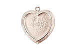 Nunn Design Sterling Silver (plated) Traditional Heart Bezel Pendant 23x27mm