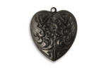 Vintaj Arte Metal Forget Me Not Heart Pendant 22x25mm
