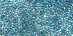 TOHO Transparent Rainbow Teal Round 11/0 Seed Bead