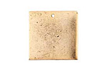 Nunn Design Antique Gold (plated) Flat Small Square Tag 23mm