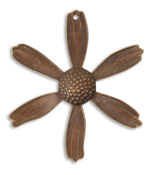 Vintaj Natural Brass Loves Me Daisy Pendant 38mm