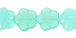 Czech Glass Jade 5 Petal Daisy 14mm