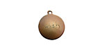 Vintaj Natural Brass "Wish" Round Charm 13x15mm