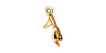 TierraCast Antique Gold (plated) Princess Slipper Charm 7x19mm