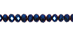 Metallic Cosmos Crystal Faceted Rondelle 6mm