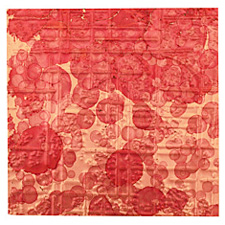 Lillypilly Red Wine Bamboo Embossed Patina Copper Sheet 3"x3", 36 gauge