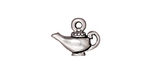 TierraCast Antique Silver (plated) Aladdin's Lamp Charm 17x13mm