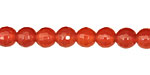 Carnelian Micro-Faceted Round 6mm