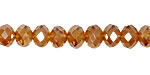 Medium Topaz AB Crystal Faceted Rondelle 8mm