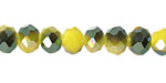 Iris Vintage Yellow Crystal Faceted Rondelle 6mm
