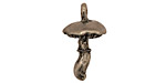 Green Girl Pewter Mushroom Drop 14x23mm