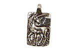 Green Girl Pewter Unicorn 17x31mm