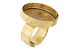 Brass Adjustable Ring Circle Bezel 23mm