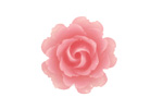 Transparent Matte Pink Lucite Rose Cabochon 23mm