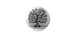 TierraCast Antique Silver (plated) Tree of Life Button 15mm