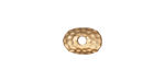 TierraCast Gold (plated) Large Hole Hammered Pendant Cap 4x11mm