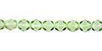 Czech Fire Polished Glass Peridot Round 6mm