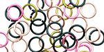 Rose Garden Mix Enameled Copper Round Jump Ring 8mm, 18 gauge