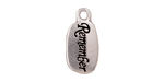 TierraCast Antique Silver (plated) Remember Charm w/ Glue In 10x20mm