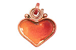 Patricia Healey Copper Small Heart Bezel Pendant 26x29mm
