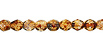 Czech Fire Polished Glass Crystal Picasso Round 6mm