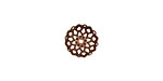 Antique Copper (plated) Beaded Filigree Bead Cap 4x11mm